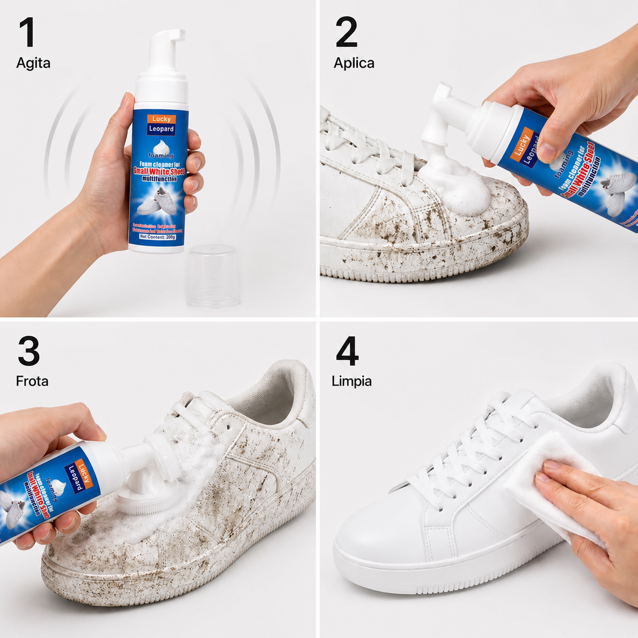 SpumaClear - Zapatillas blancas como el primer día