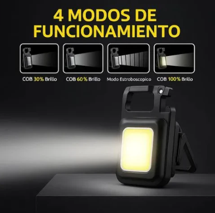 Linterna Led Cob 800 Lumens Llavero usb