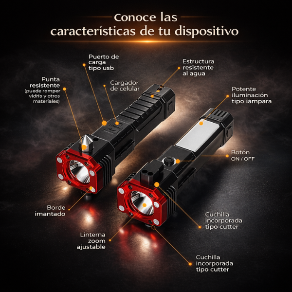 TacLight Pro - Tu kit de emergencia en la palma de la mano
