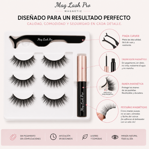 MagLash Pro - Pestañas perfectas sin pegamento.