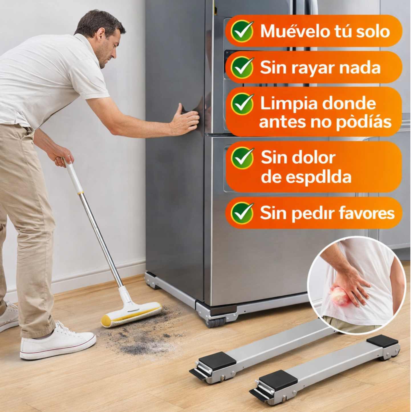 RollEase Pro - Mueve Tu lavadora y Refri donde tú quieras