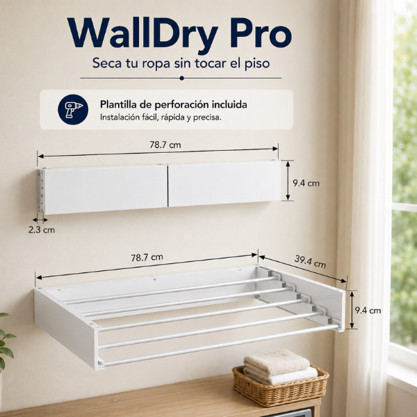 WallDry Pro - Seca tu ropa sin tocar el piso
