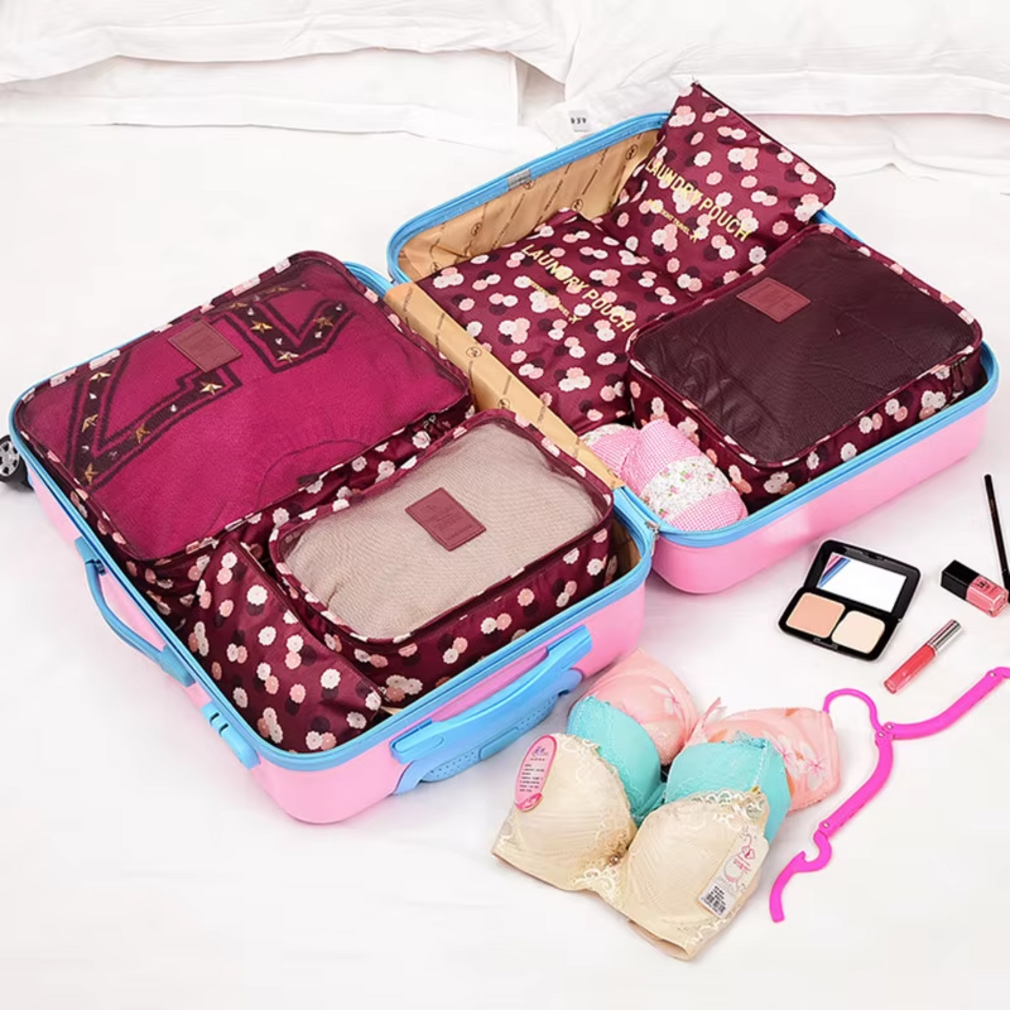 Set de 6 Bolsas de Viaje Organizadoras