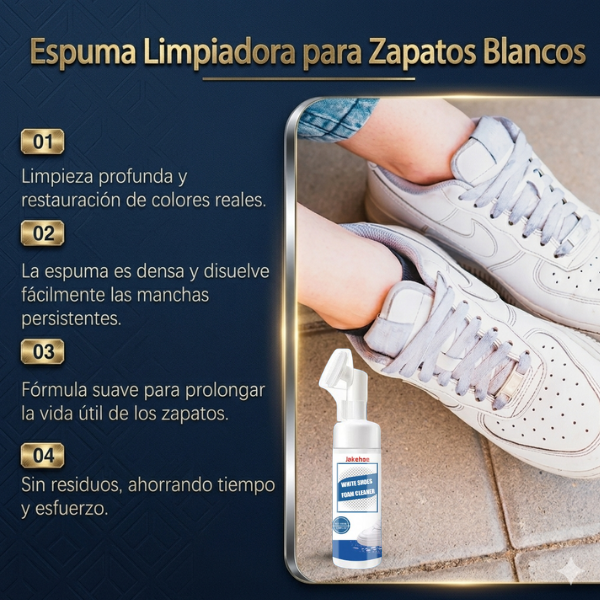 SpumaClear - Zapatillas blancas como el primer día